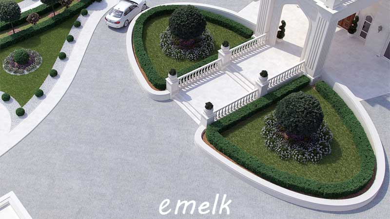 محوطه سازی باغ ویلا کلاسیک در کرج