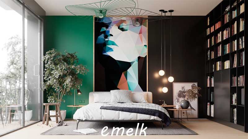 دیزاین اتاق خواب به رنگ سبز