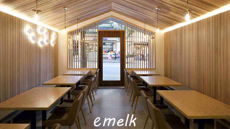 دکوراسیون رستوران کوچک با طراحی شیک و زیبا